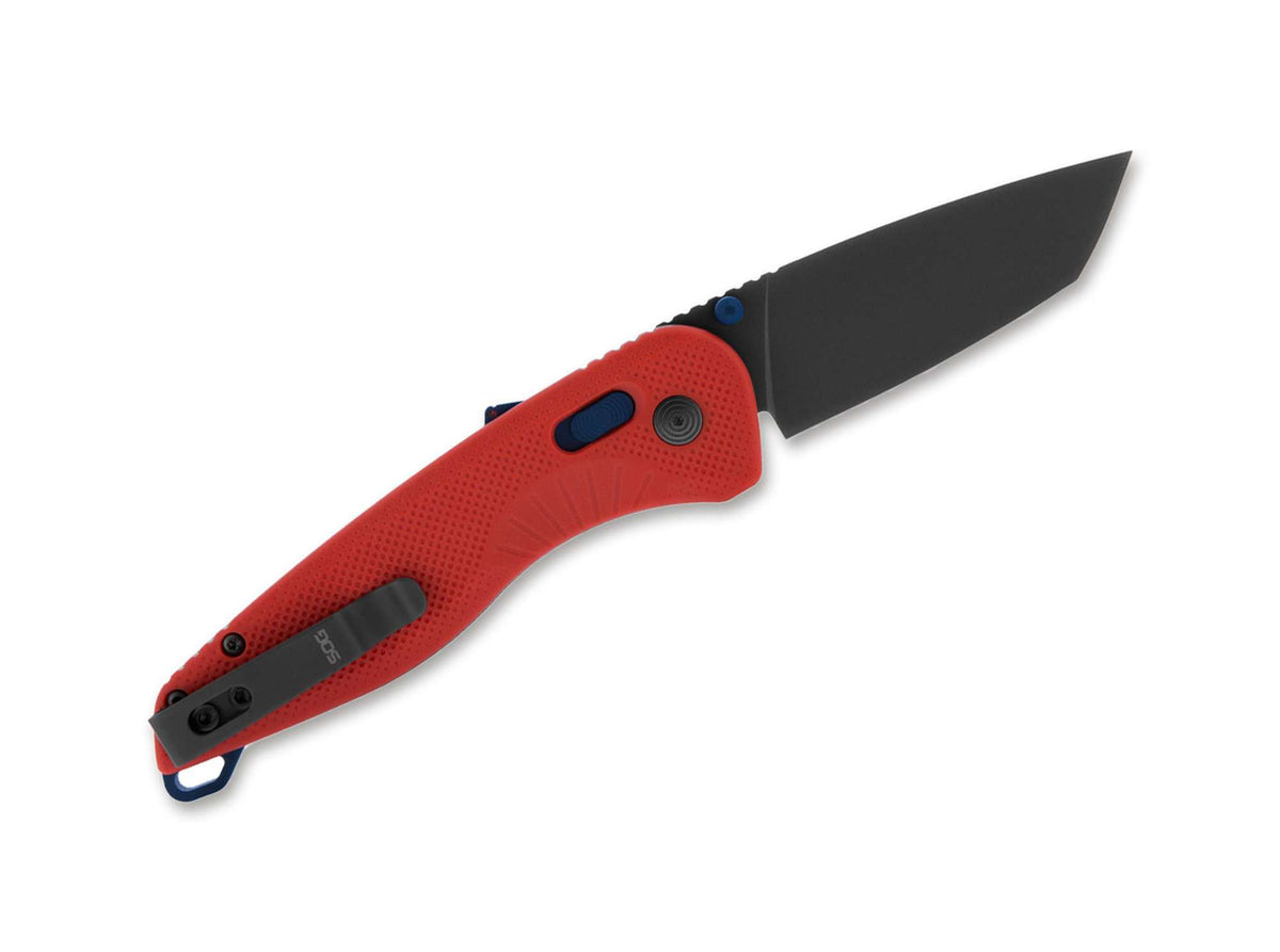 SOG Aegis AT Tanto Rescue Red & Indigo