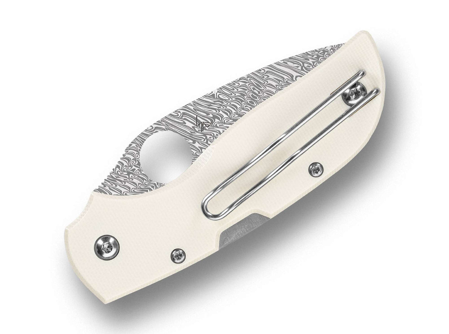 Spyderco Chaparral Ivory G-10 Damasteel