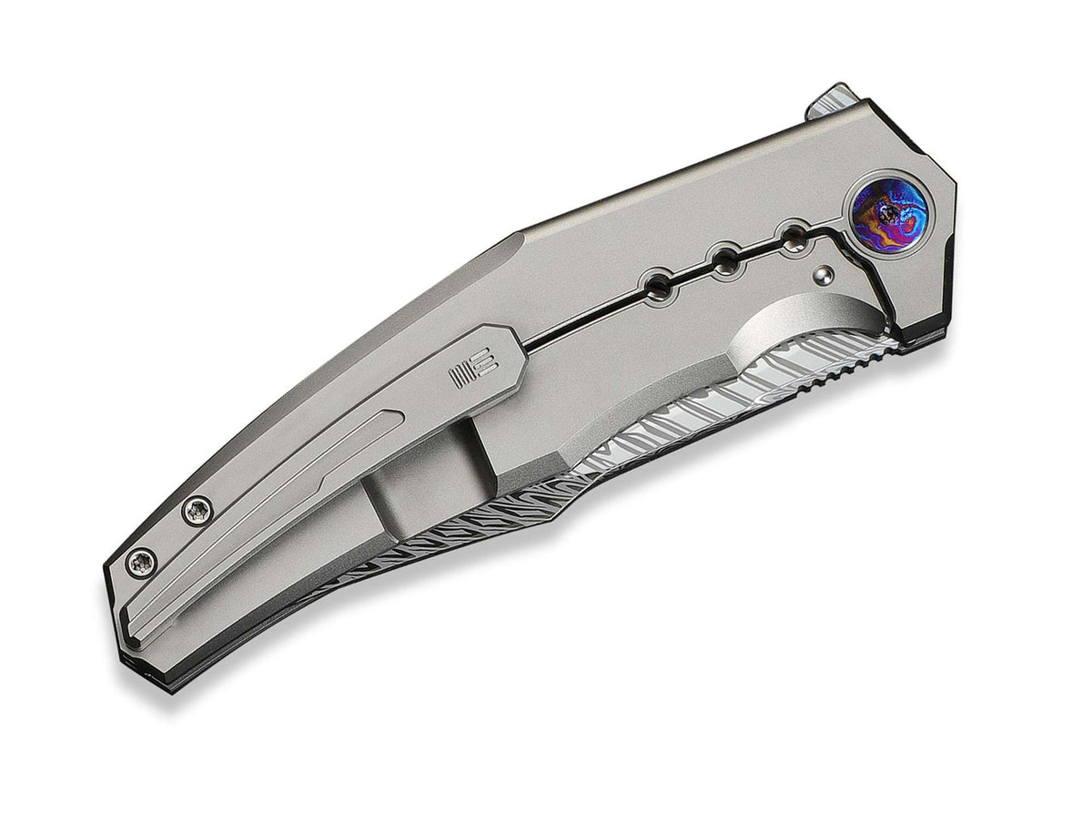 WE Knife Kyklos Damascus Gray Ti