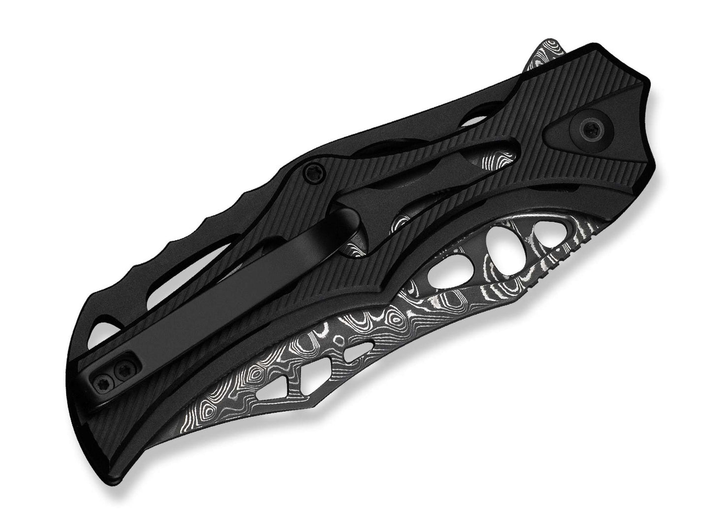 CIVIVI Biophase Damascus Black Aluminum & G10