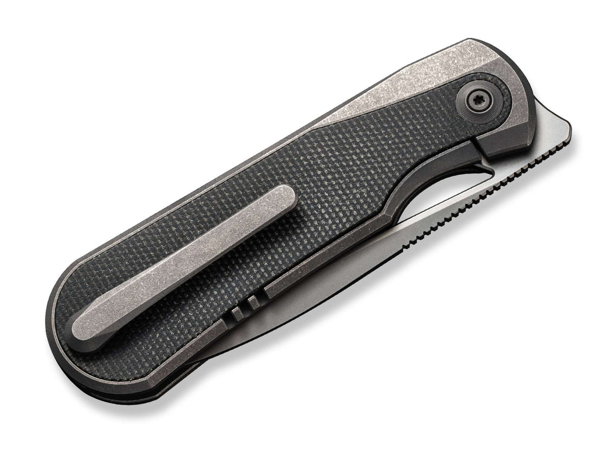 WE Knife Baloo 20CV Grey Ti Dark Green Micarta Mystery Box