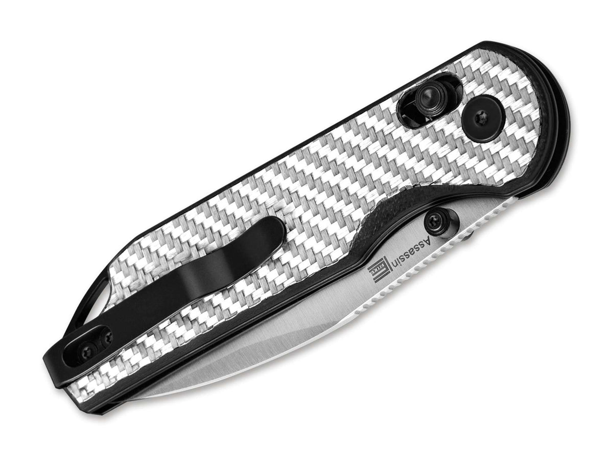 Kizer Assassin Nitro-V G10 CF Silver & Black