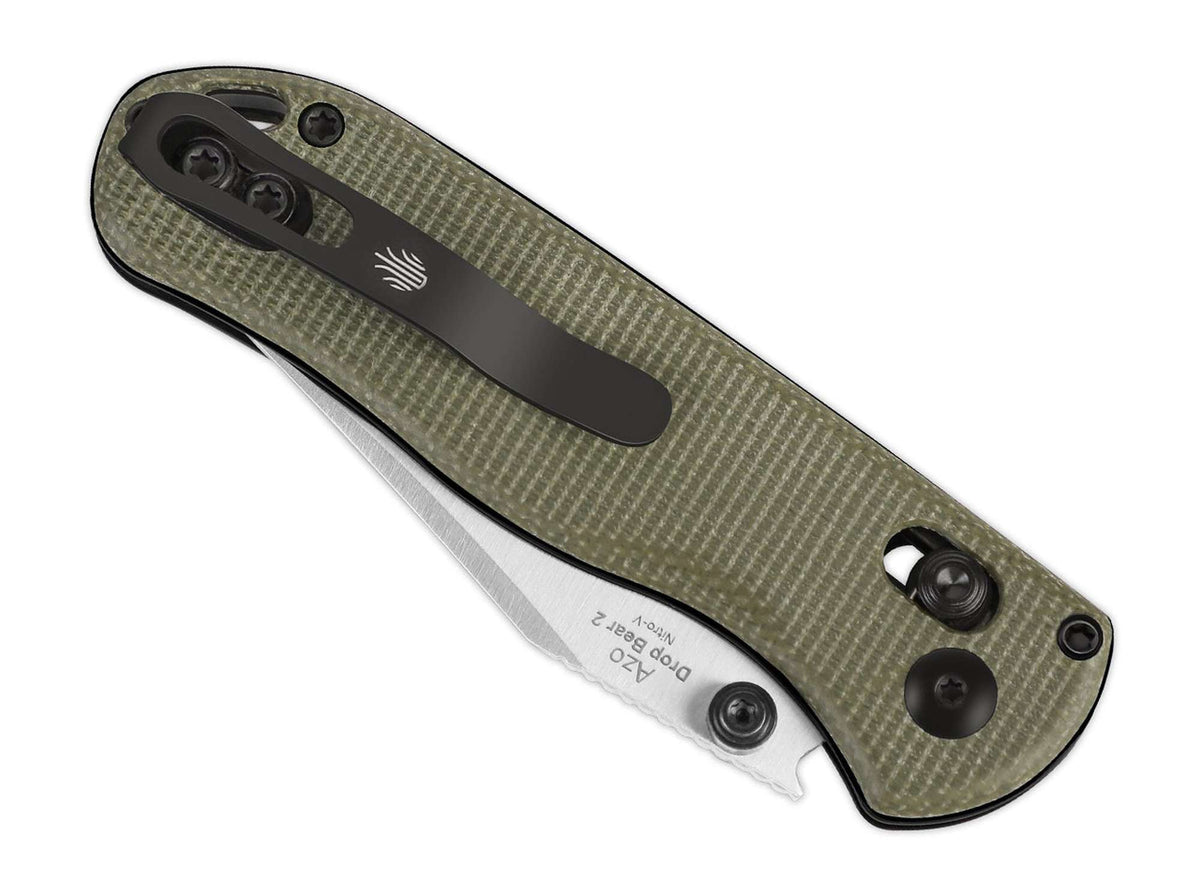Kizer Drop Bear 2 Nitro-V Green Micarta