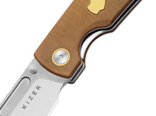 Kizer Retro Nitro-V Natural Micarta & Brass