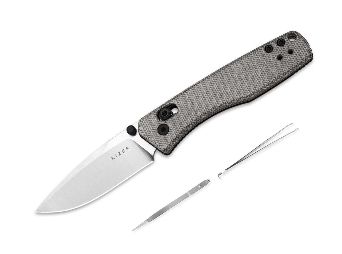 Kizer Aegis AEB-L Black Micarta