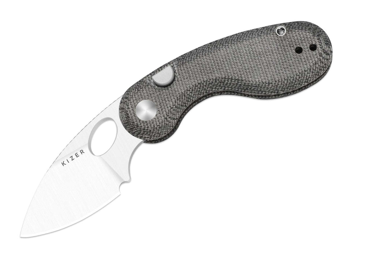 Kizer Microbe 14C28N Black Norplex UltreX Micarta