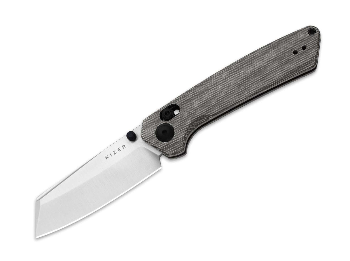 Kizer Madrac Nitro-V Black Norplex UltreX Micarta