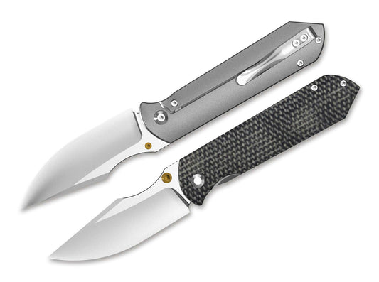 Kizer Harpoon Fold Elmax Ti & Black Norplex UltreX Micarta