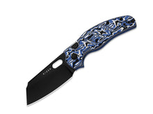 Kizer C01C 2.9 CD Nitro-V Blue Vortex Pattern Micarta PVD