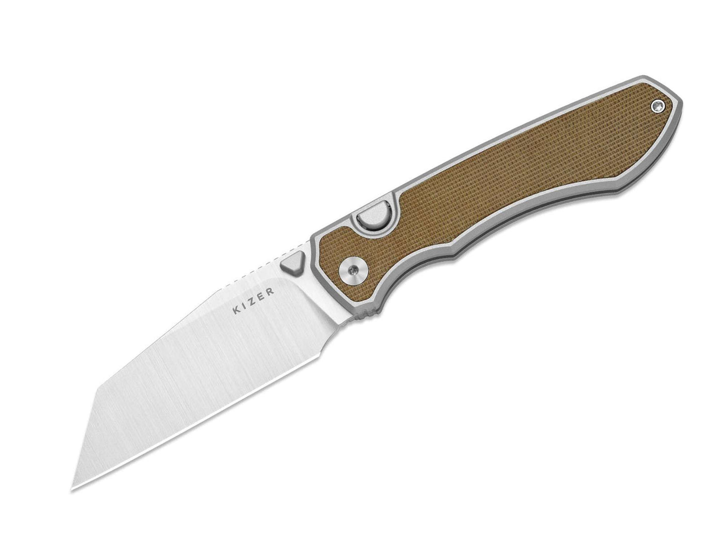 Kizer Wharning S45VN Brown Norplex Ultrex Micarta