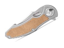 Real Steel Exorcist S35VN Ti Natural Micarta One Scale