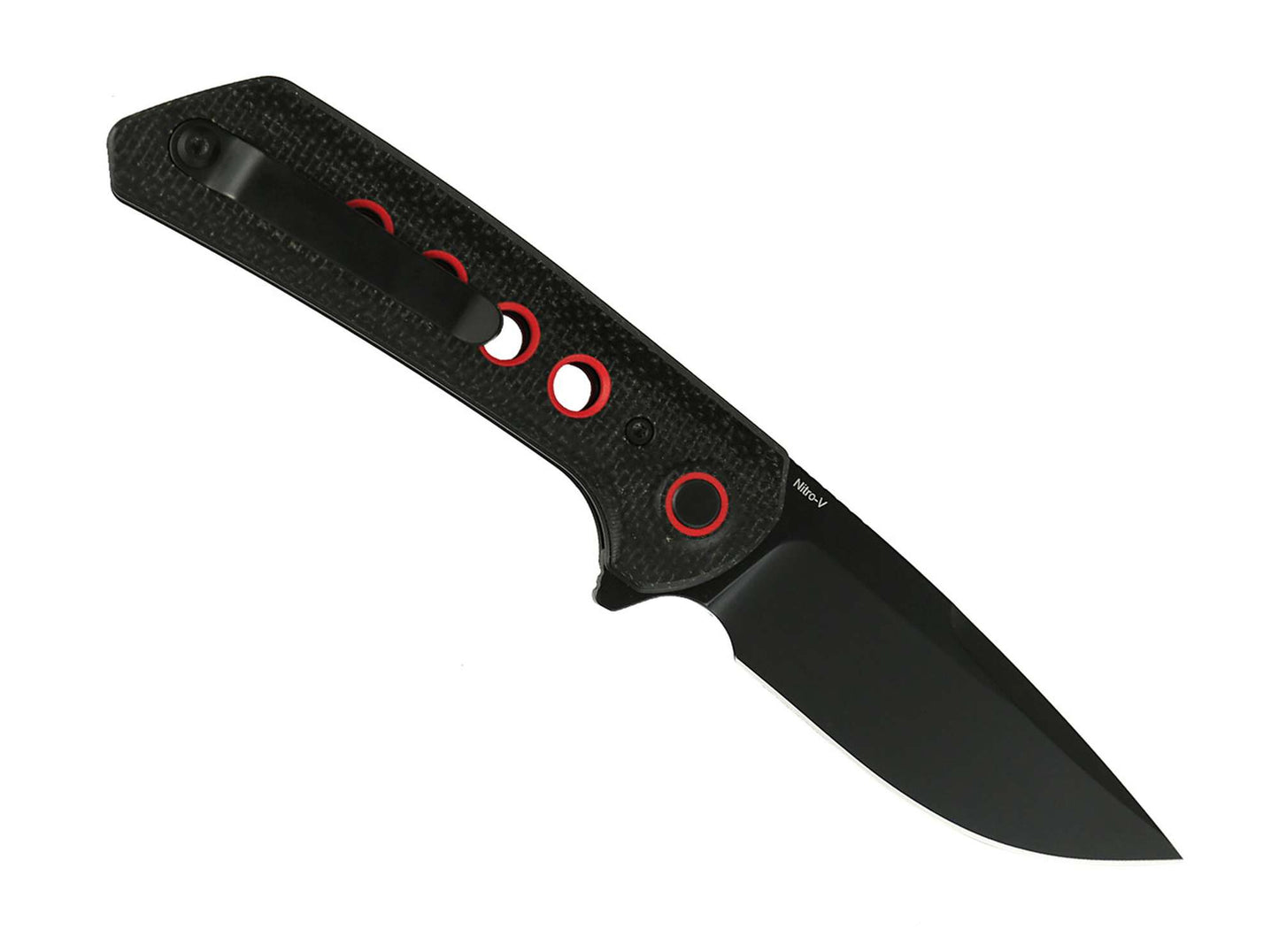 Reate PL-XF Micarta Black G10 Red PVD