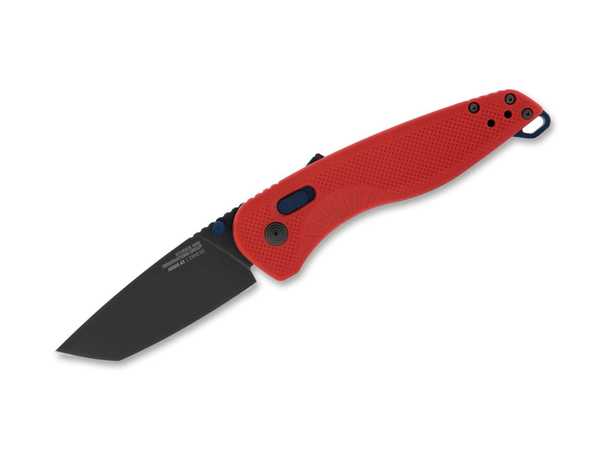 SOG Aegis AT Tanto Rescue Red & Indigo