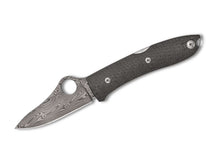 Spyderco SpyOpera Carbon Fiber Damasteel Sprint Run PlainEdge