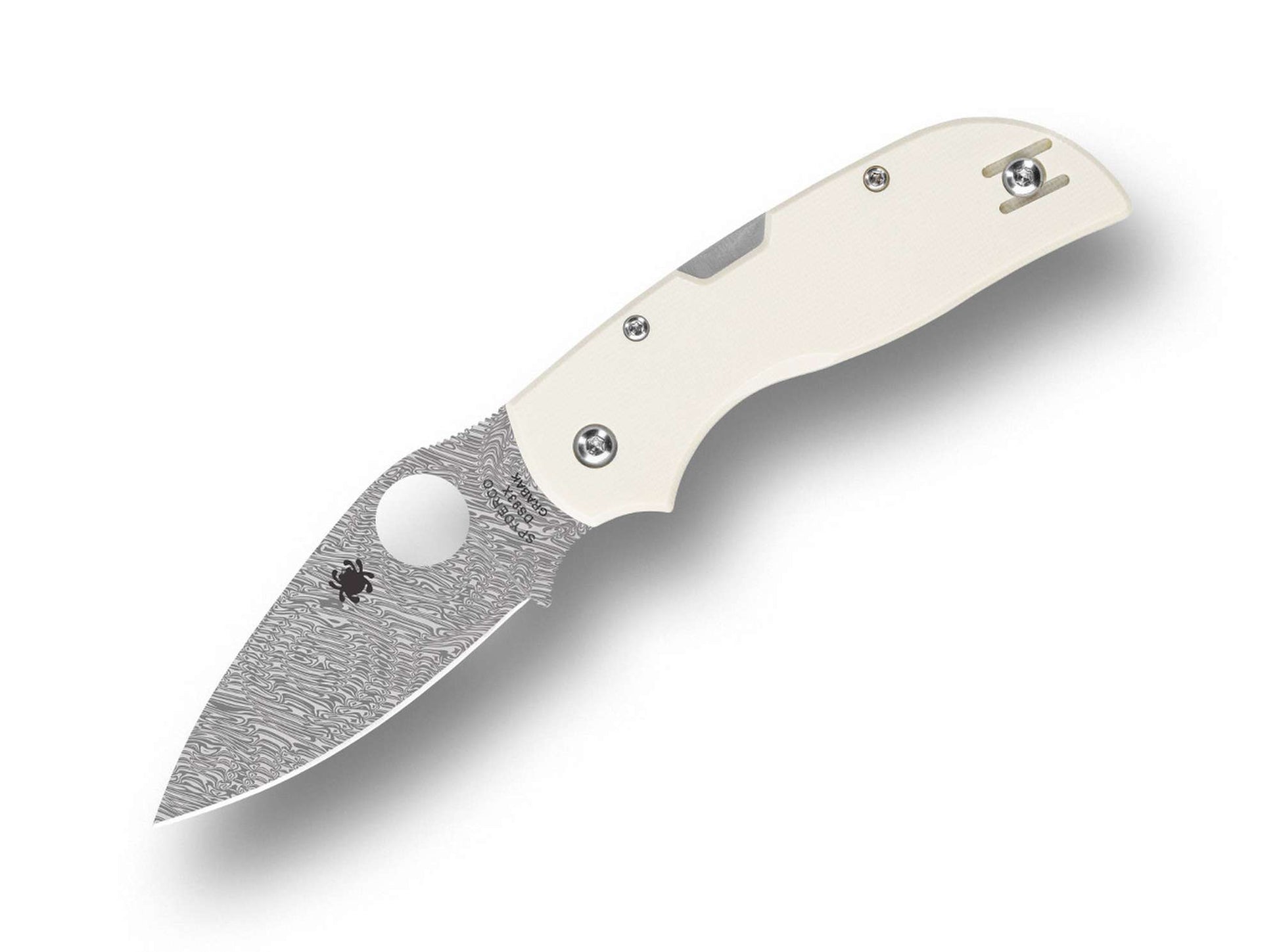 Spyderco Chaparral Ivory G-10 Damasteel
