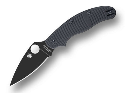 Spyderco UK Penknife Salt Black G10 CPM MagnaCut Black Blade