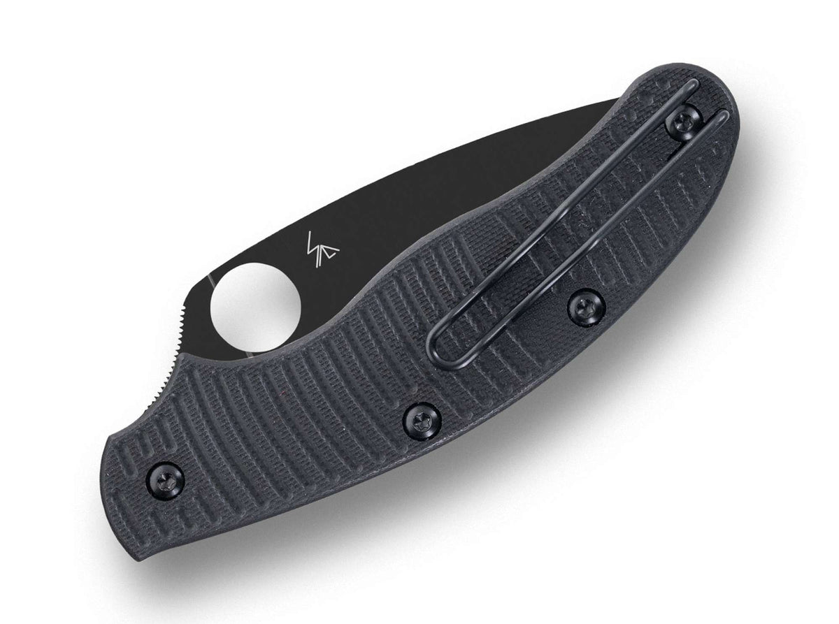 Spyderco UK Penknife Salt Black G10 CPM MagnaCut Black Blade