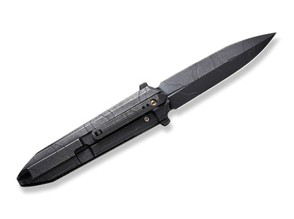 WE Knife Diatomic Etching Pattern Titanium Black