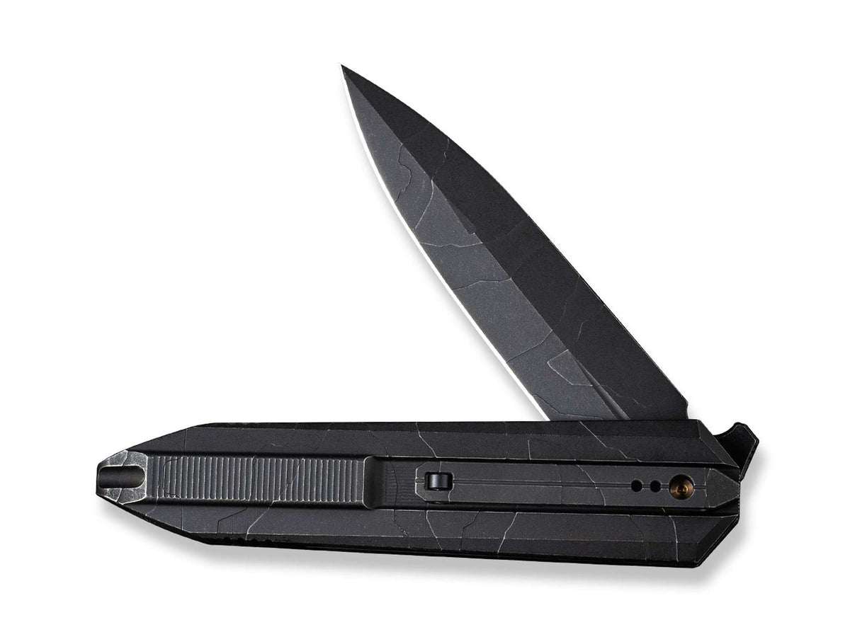 WE Knife Diatomic Etching Pattern Titanium Black