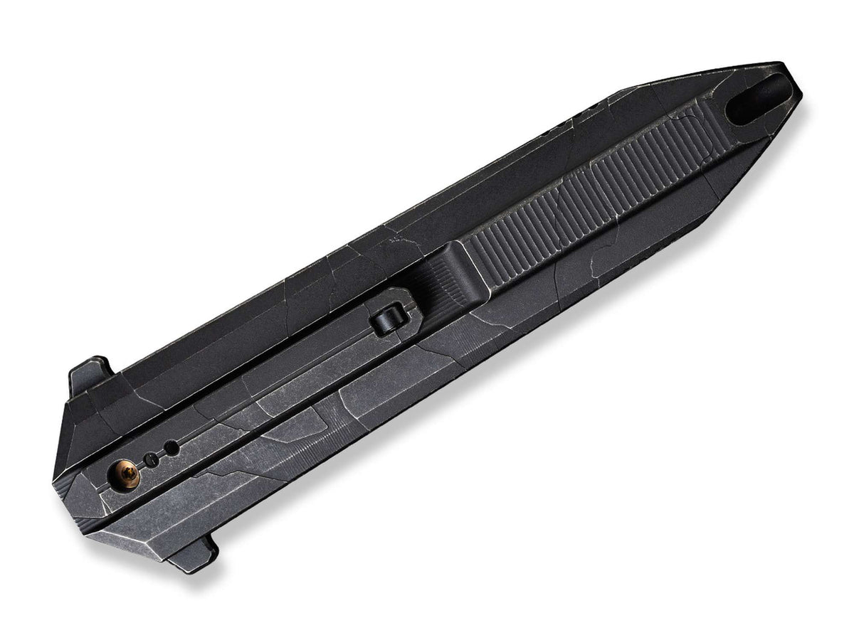 WE Knife Diatomic Etching Pattern Titanium Black