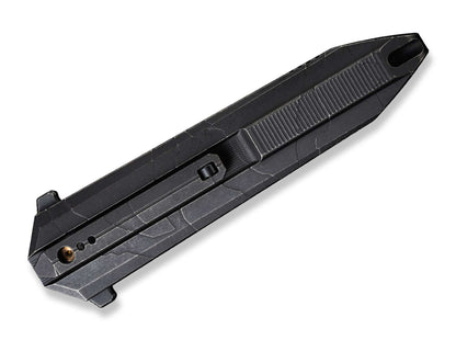 WE Knife Diatomic Etching Pattern Titanium Black