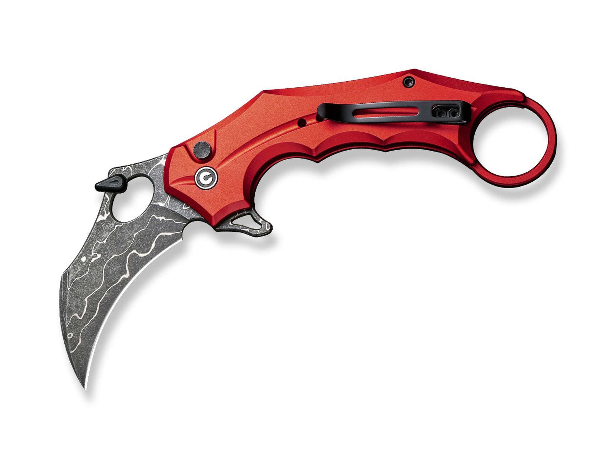 CIVIVI Incisor II Aluminum Red Damascus