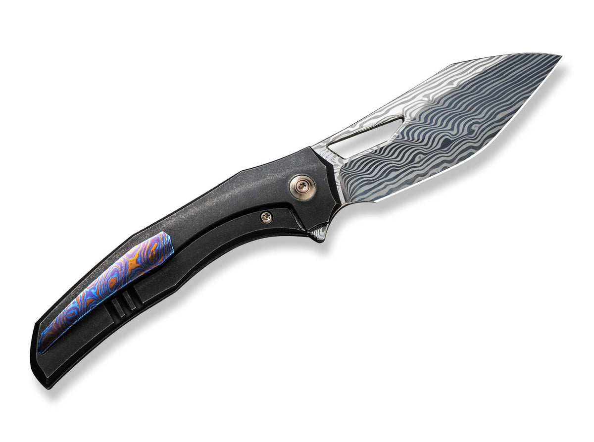 WE Knife Ignio Titanium Black Damascus