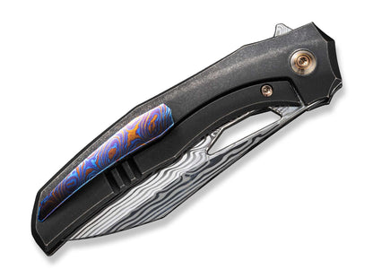 WE Knife Ignio Titanium Black Damascus
