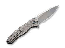 WE Knife Button Lock Kitefin Titanium Satin Grey