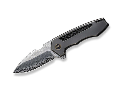 WE Knife Harpen Titanium Grey Damascus