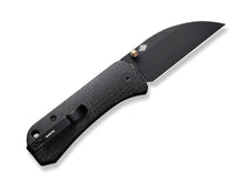 WE Knife Banter Wharncliffe Burlap Micarta All Black