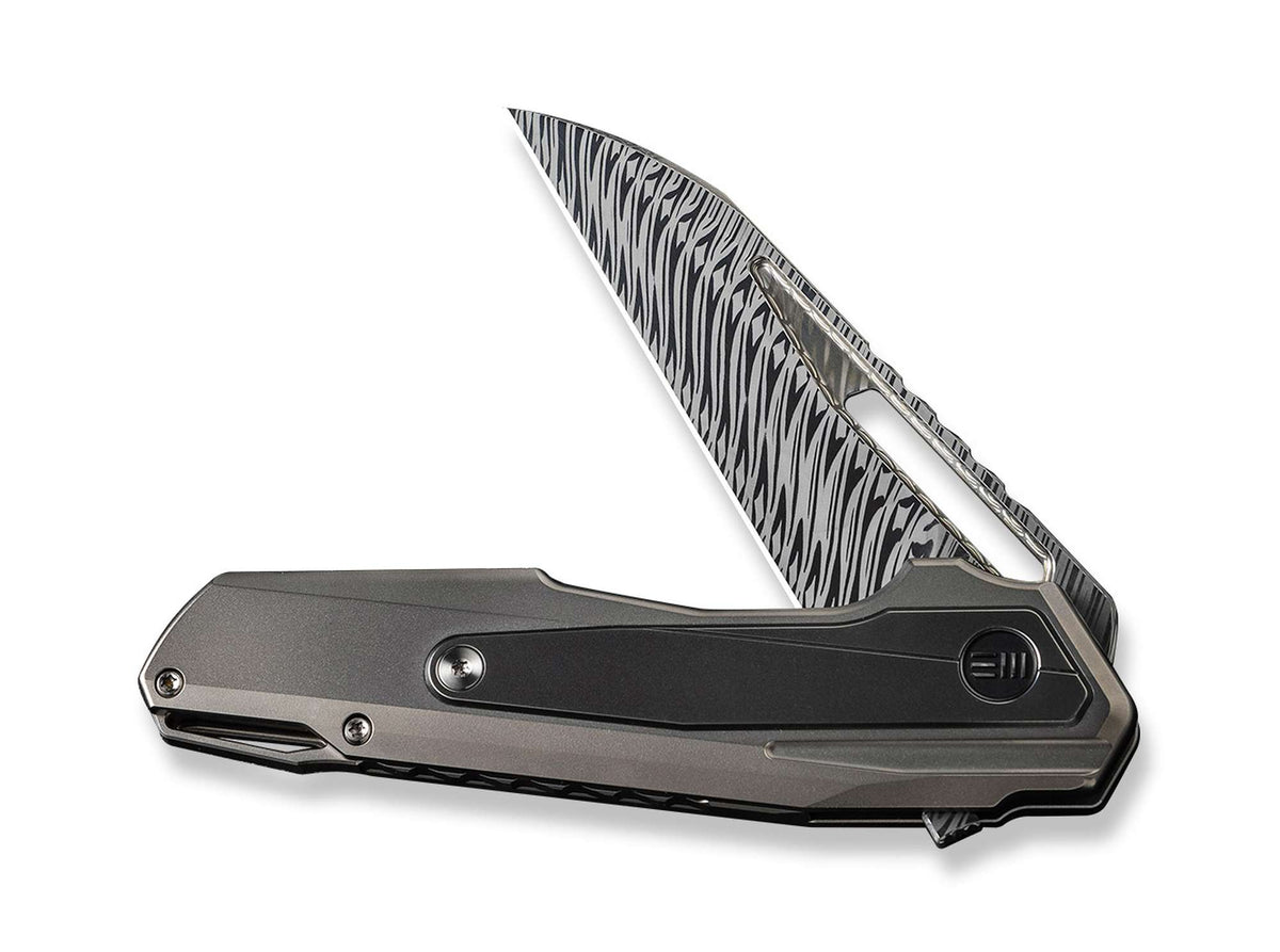 WE Knife Falcaria Titanium Grey Damascus
