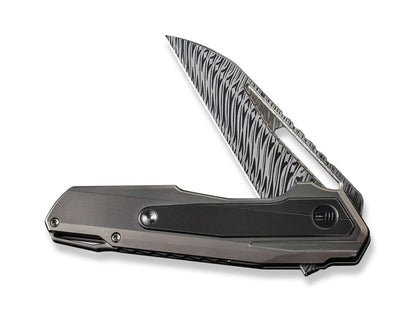 WE Knife Falcaria Titanium Grey Damascus