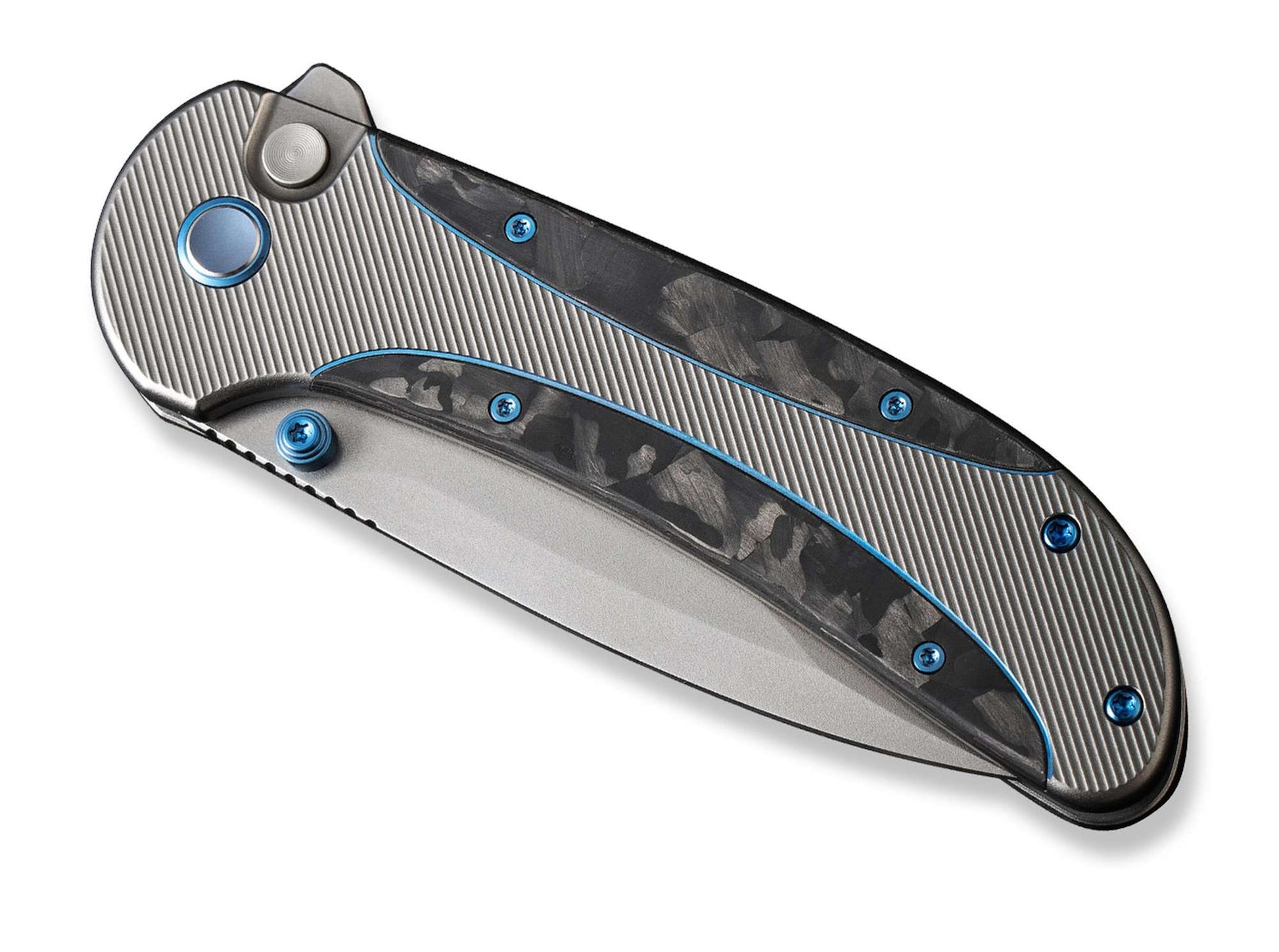 WE Knife Zizzit Titanium Grey Marble CF