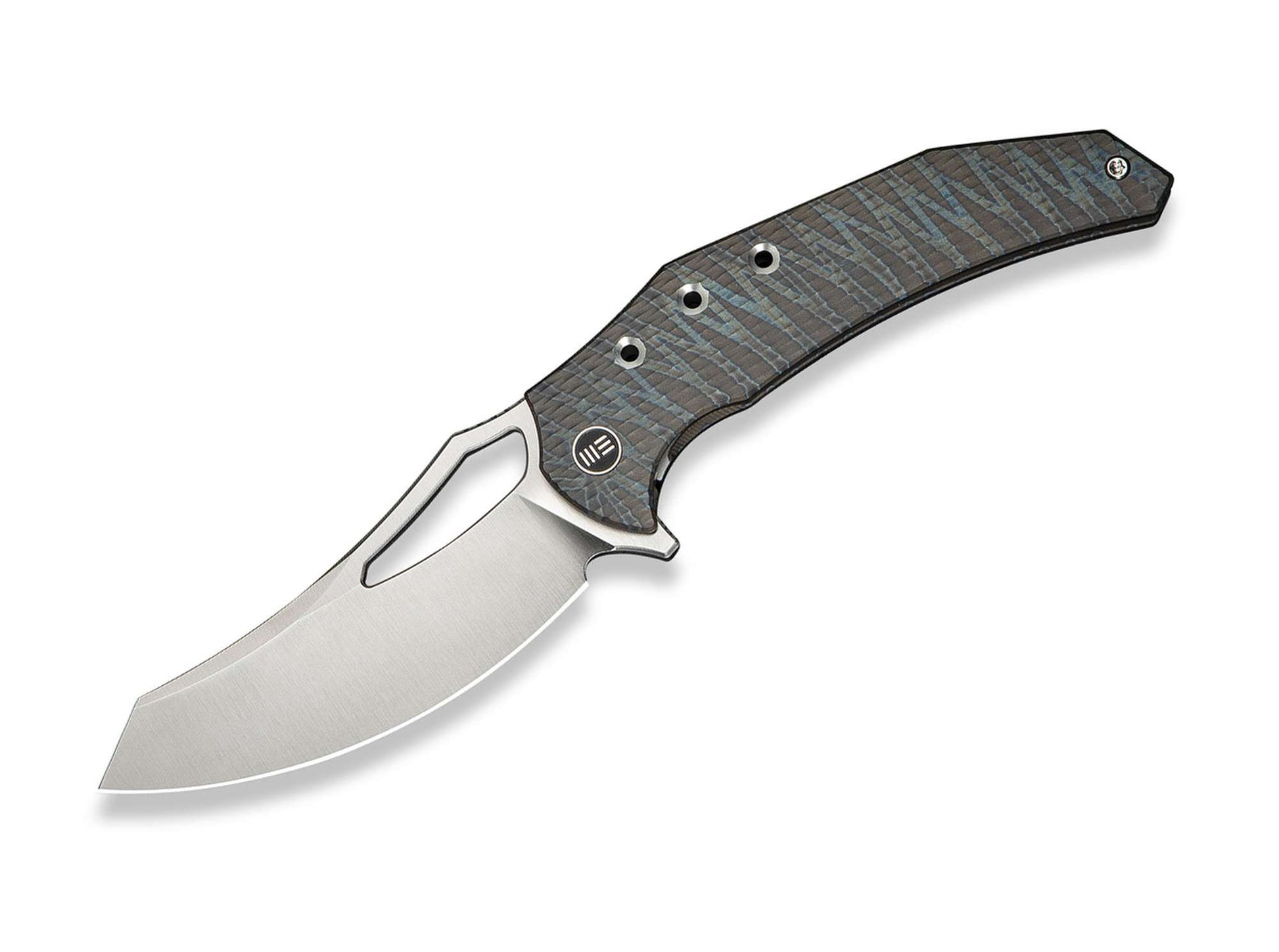 WE Knife Epaulette M390 Diamond Patterned Tiger Stripe Flamed Ti