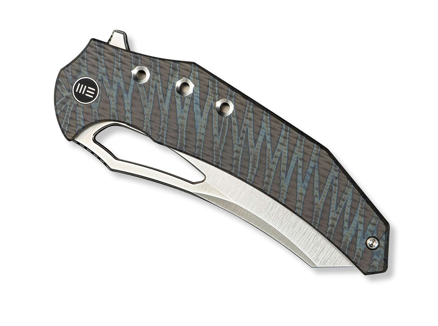 WE Knife Epaulette M390 Diamond Patterned Tiger Stripe Flamed Ti