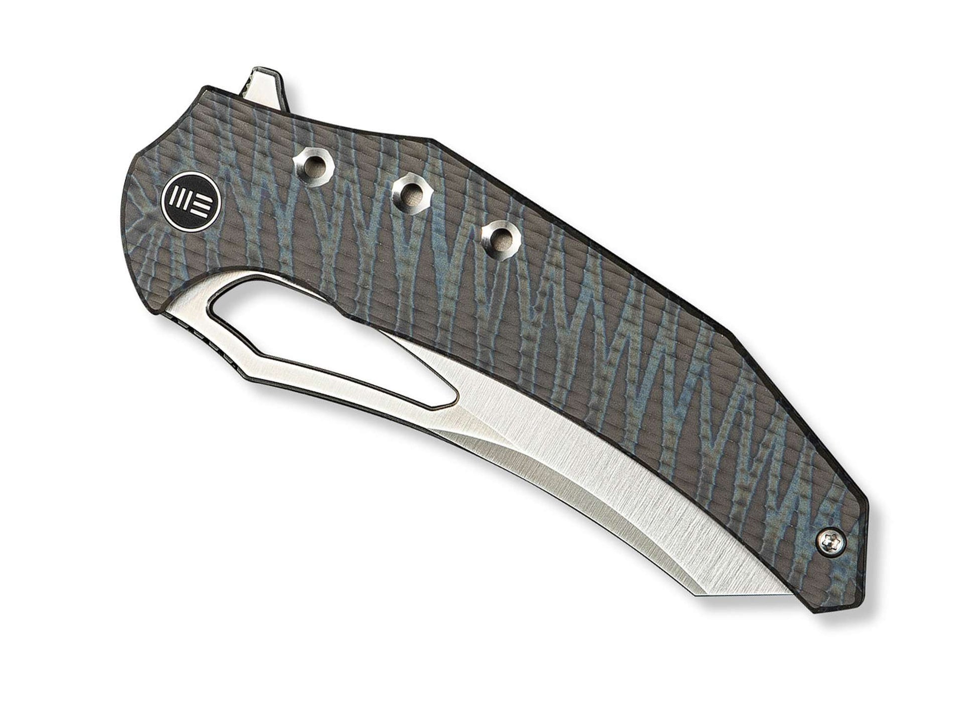 WE Knife Epaulette M390 Diamond Patterned Tiger Stripe Flamed Ti