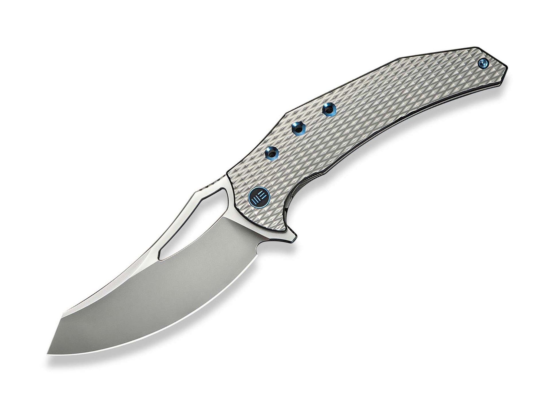 WE Knife Epaulette M390 Diamond Patterned Ti