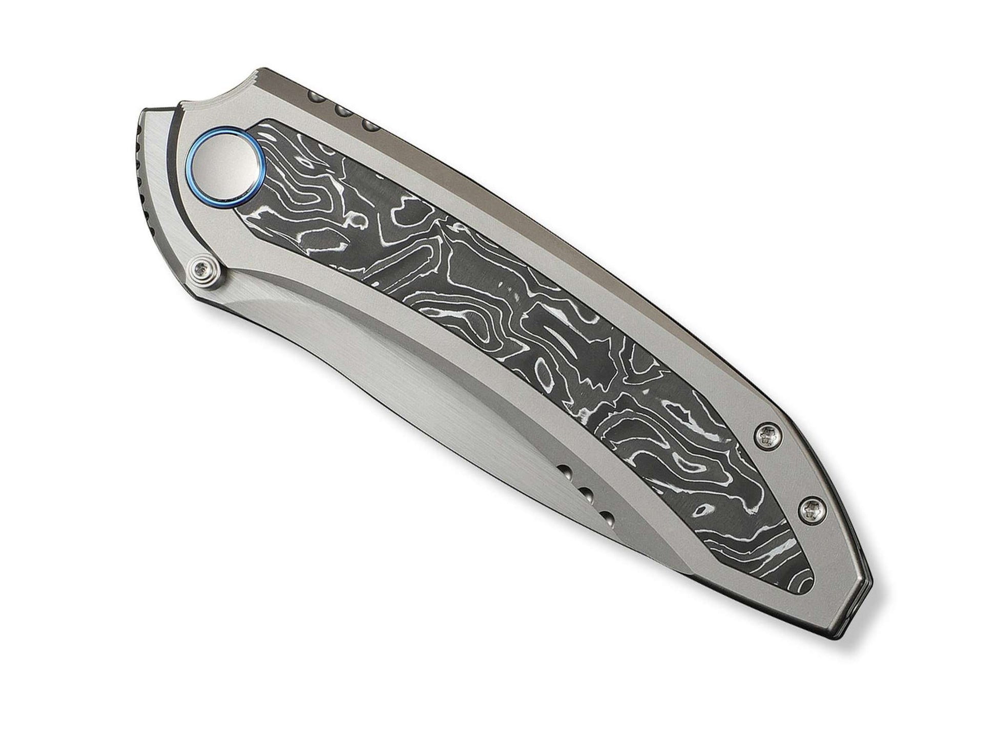 WE Knife Winsome M390 Gray Ti Aluminum Foil CF