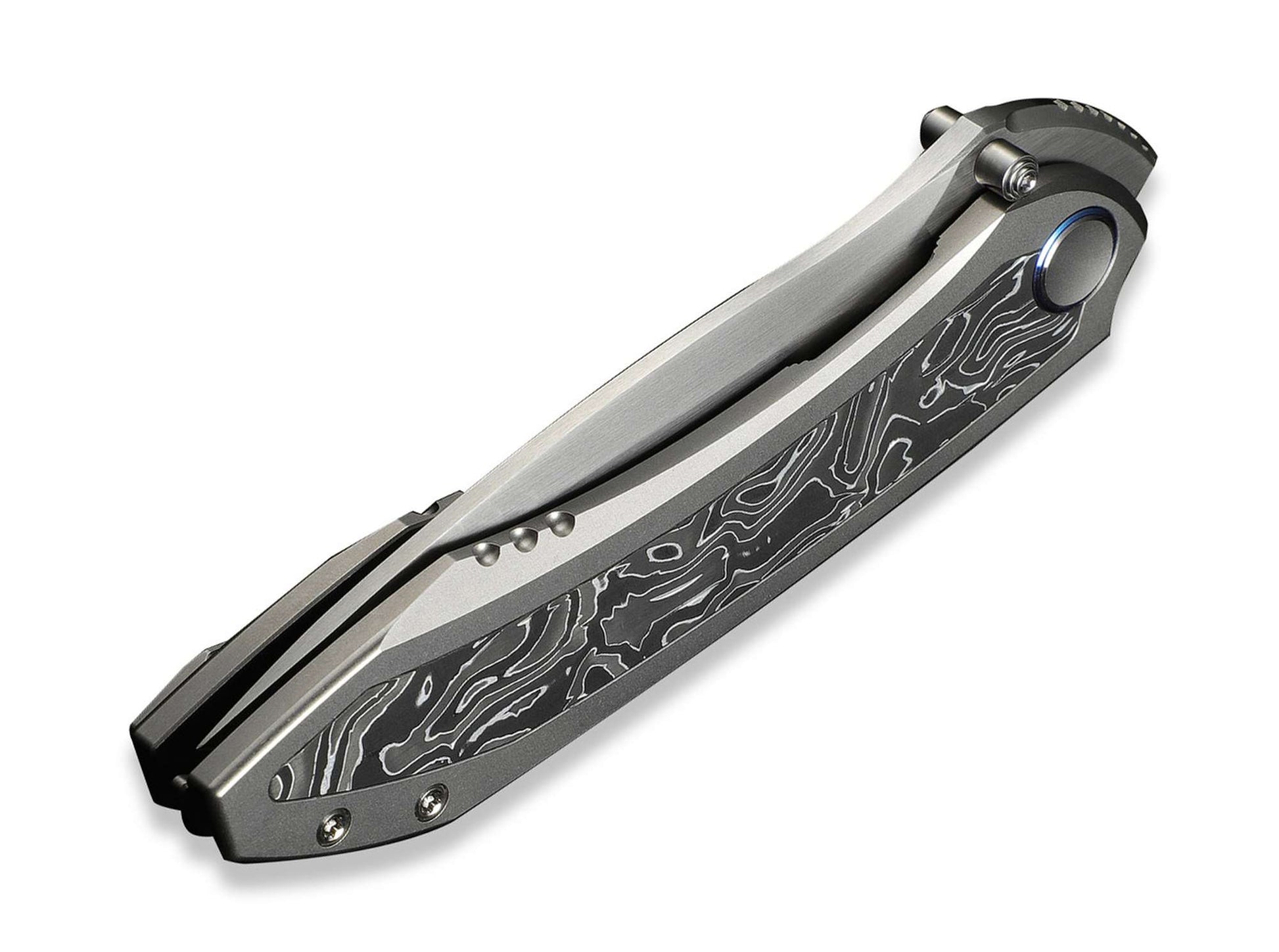 WE Knife Winsome M390 Gray Ti Aluminum Foil CF