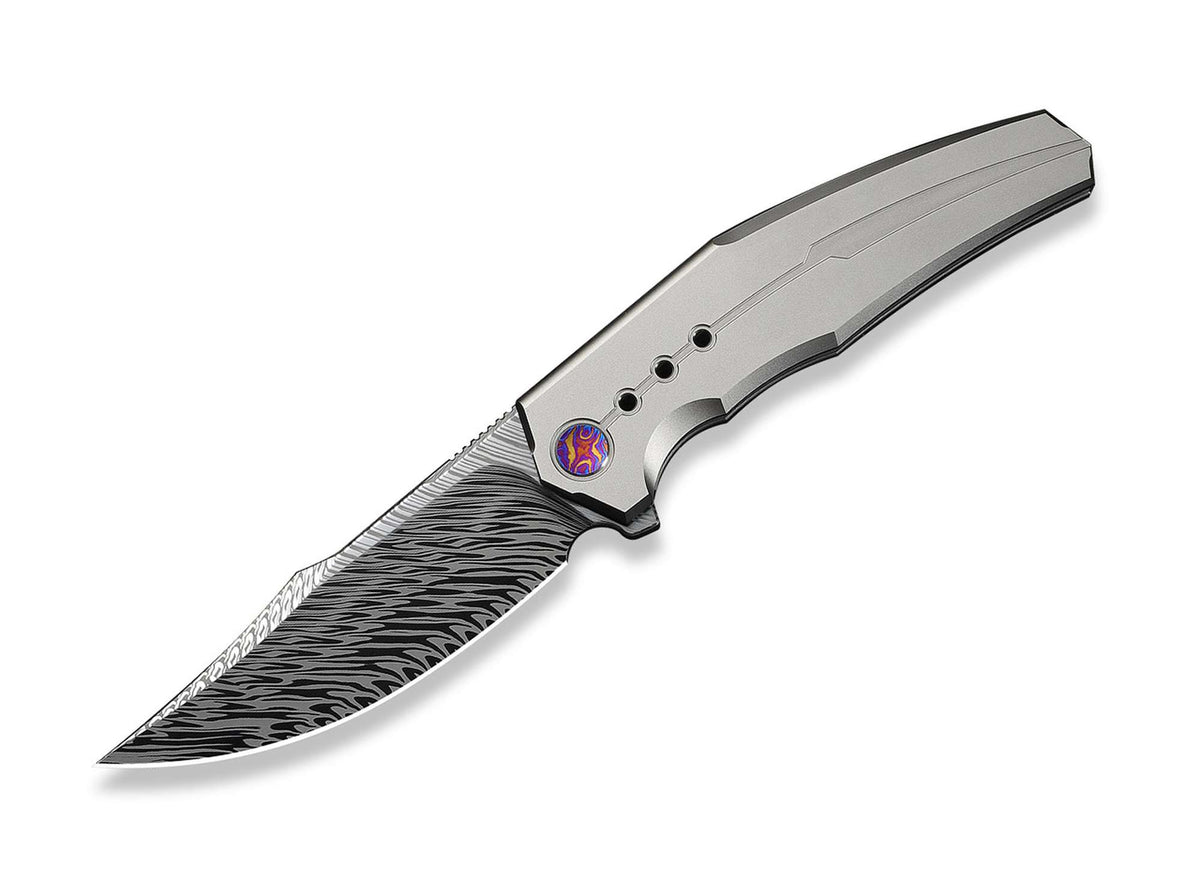 WE Knife Kyklos Damascus Gray Ti