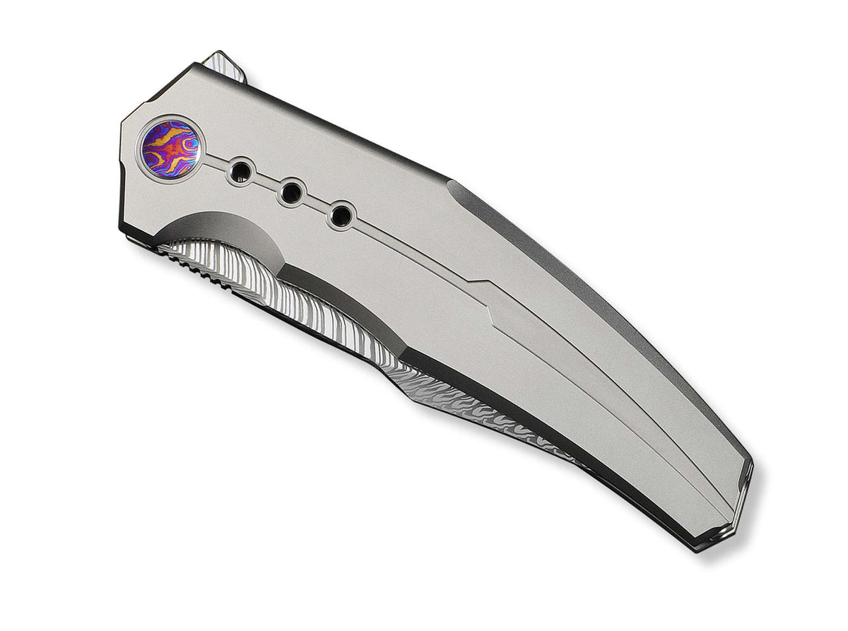 WE Knife Kyklos Damascus Gray Ti