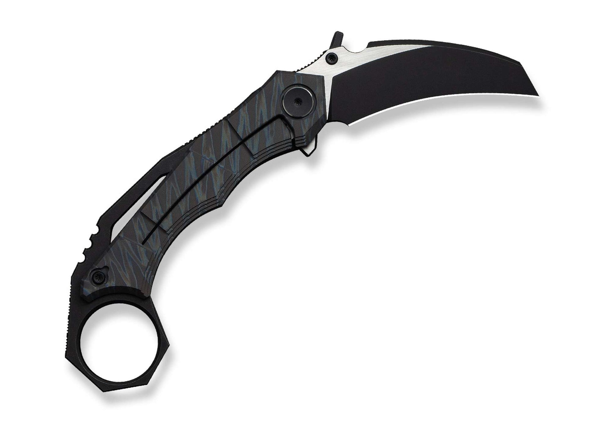 WE Knife Tayra M390 Tiger Stripe Ti Black Stonewashed
