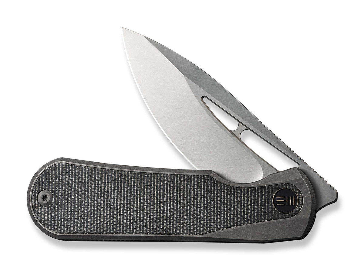 WE Knife Baloo 20CV Grey Ti Dark Green Micarta Mystery Box