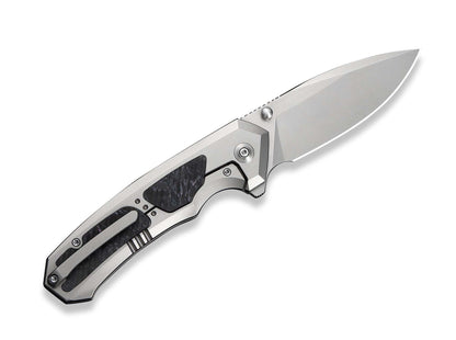 WE Knife Corwyn M390 Gray Ti Black & Pink CF