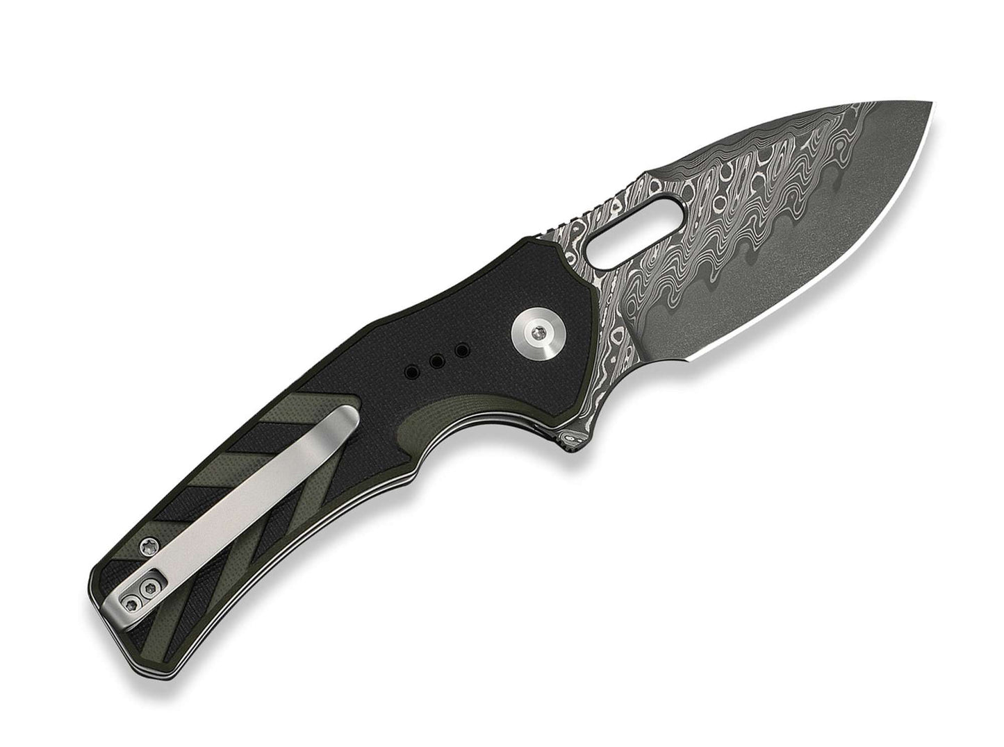 CIVIVI Vexron Damascus Milled Black & Green G10