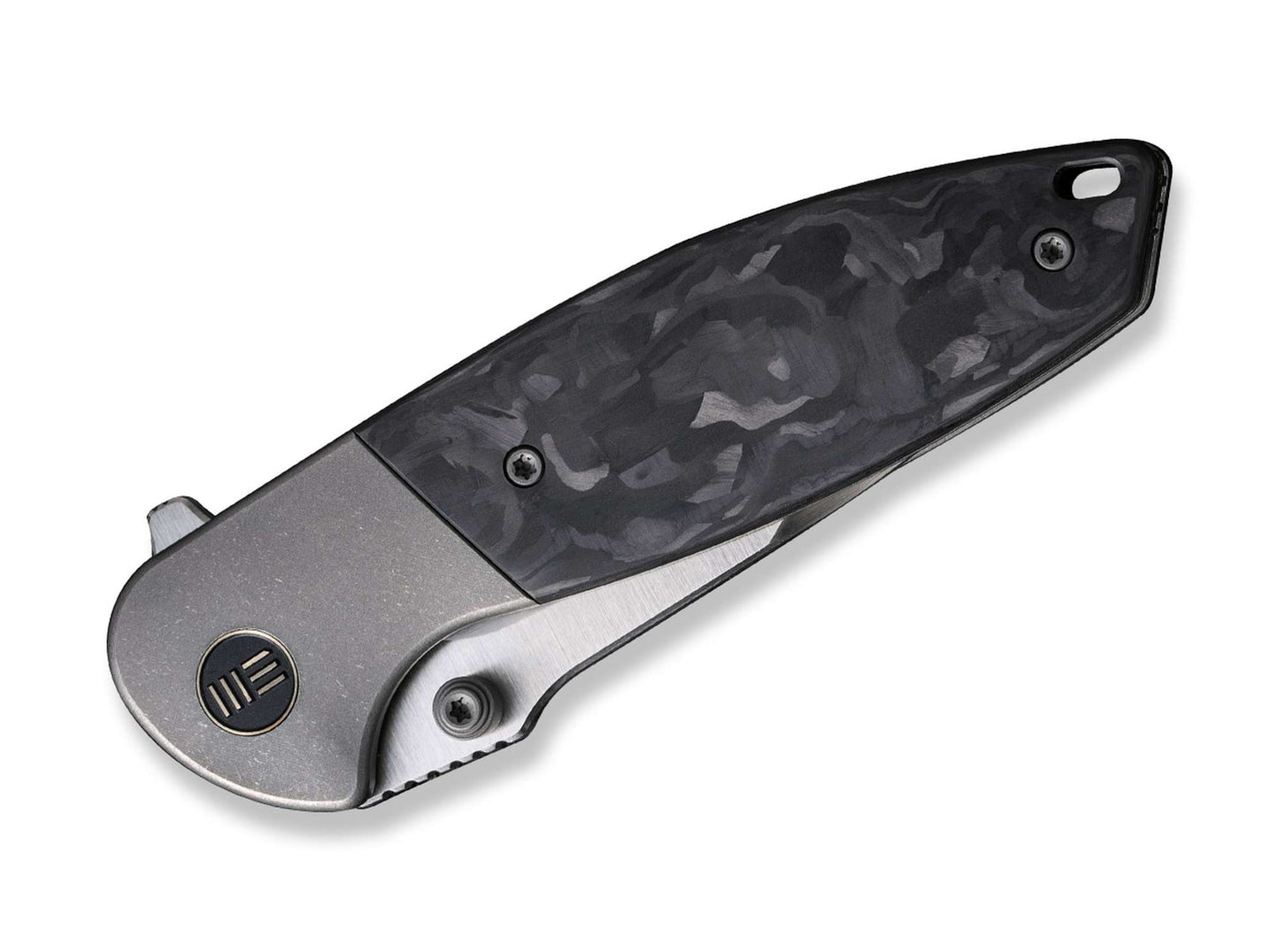 WE Knife Nitro Mini Gray Titanium Marble Carbon