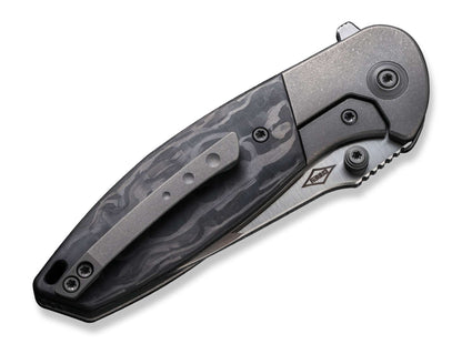 WE Knife Nitro Mini Gray Titanium Marble Carbon