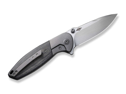 WE Knife Nitro Mini Grey Titanium Micarta Black
