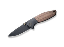 WE Knife Nitro Mini Black Titanium Micarta Brown